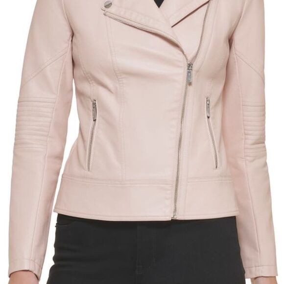 Womens Guess Faux Leather Motorcycle
Jacket size L - Picture 9 of 14